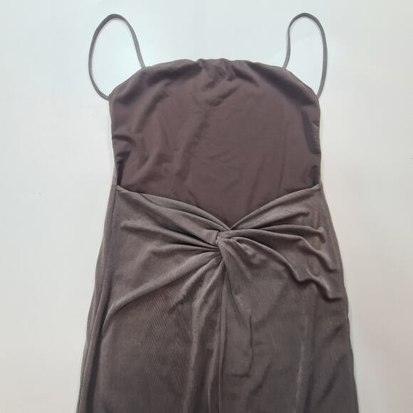 Michael Costello x REVOLVE Talia Midi Dress in Light Grey Small - Picture 9 of 14